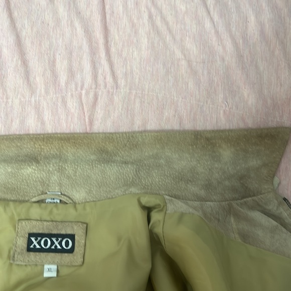 GENUINE LEATHER SUEDE FRINGED JACKET. XOXO - Picture 8 of 10